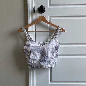 Kourtni Jeane Striped Women's cropped swim top